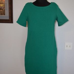 KNEE Dress Size M 10-12 Women's Lands End GREEN